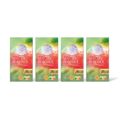 Delicata matcha romance witte chocolade 4-pack