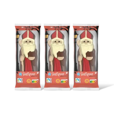 AH Sintfiguur melkchocolade 3pack
