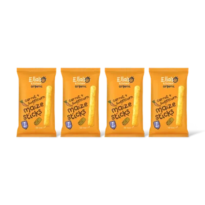 Ella's kitchen Maize sticks wortels, mais 7m+ bio 4-pck