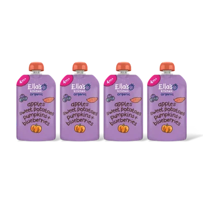 Ella's kitchen Biologische zoete aardappel, pompoen 4pk
