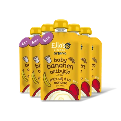 Ella's kitchen Baby bananen ontbijtje 6m+ bio 5-pack