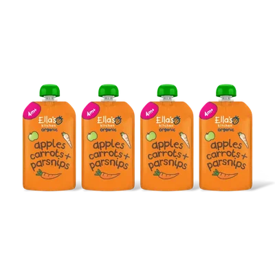 Ella's kitchen Wortels, appels,pastinaak 4m+ bio 4-pk