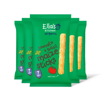 Ella's kitchen Maize sticks tomaat basilicum 7m+ 5-pack