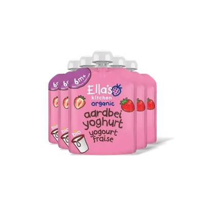 Ella's kitchen Biologische Aardbeien yoghurt 6m+ 5-pack