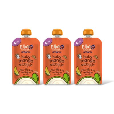 Ella's kitchen Baby mango ontbijtje 6m+ bio 3-pack