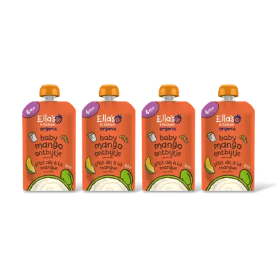 Ella's kitchen Baby mango ontbijtje 6m+ bio 4-pack
