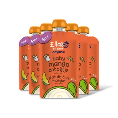 Ella's kitchen Baby mango ontbijtje 6m+ bio 5-pack