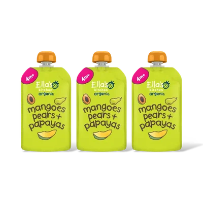 Ella's kitchen Mango's, peren + papaya's 4m+ bio 3-pack