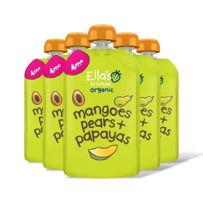 Ella's kitchen Mango's, peren + papaya's 4m+ bio 5-pack