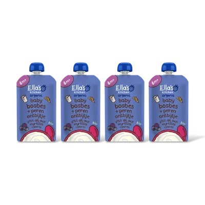Ella's kitchen Baby bosbessen ontbijtje 6m+ 4-pack