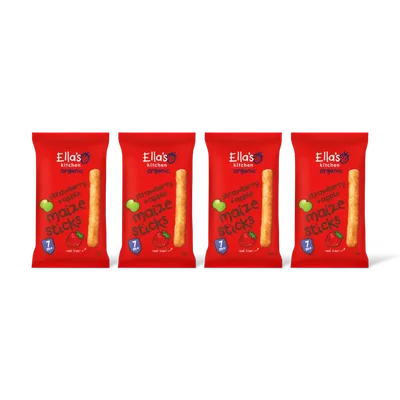 Ella's kitchen Melty sticks aardbei & appel 7m+ 4-pack
