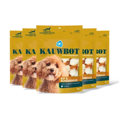 AH Kauwbot voor kleine- middelgrte hond 5pk