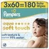 Pampers Aqua Soft Touch Billendoekjes 3x60 stuks