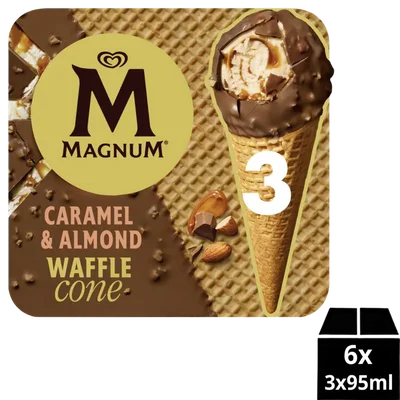Magnum Caramel & almond waffle cone