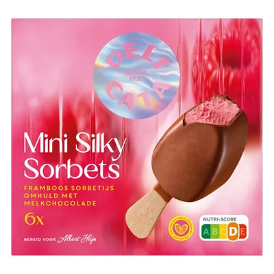 Delicata Aardbei framboos sorbetijs