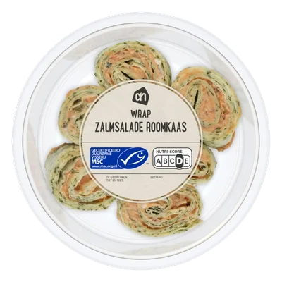 AH Wrap zalmsalade bieslook roomkaas