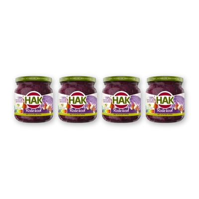 Hak Rode kool met stukjes appel 4-pack