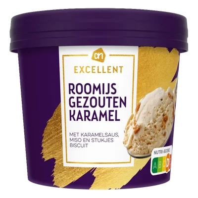 AH Excellent Gezouten karamel roomijs