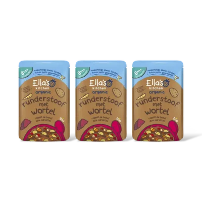 Ella's kitchen Hartverwarmende runderstoof 8m+ bio 3-pk