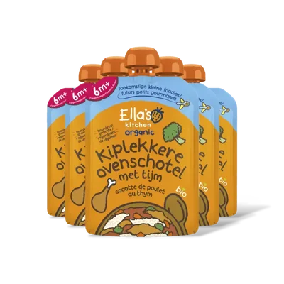 Ella's kitchen Kiplekkere ovenschotel met rijst 6m 5-pk
