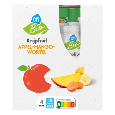 AH Biologisch Knijpfruit appel-mango-wortel