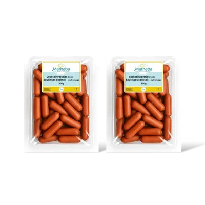 Marhaba Cocktailworstjes kaas 2-pack
