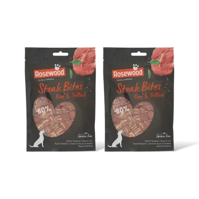 Rosewood Steak bites beef & pollock 2-pack