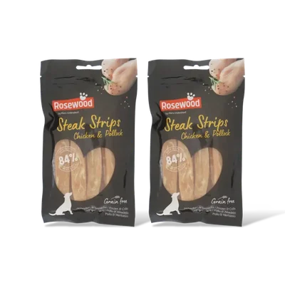 Rosewood Steak strips chicken & pollock 2-pack