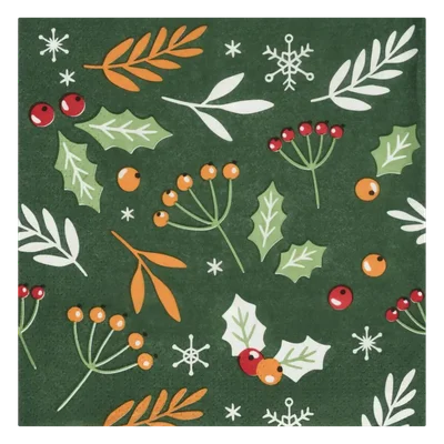 AH Excellent Servet groen decor 33cm