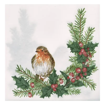 AH Excellent Servet hulst vogel 40cm