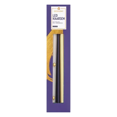 AH Excellent LED kaarsen goud crème ster