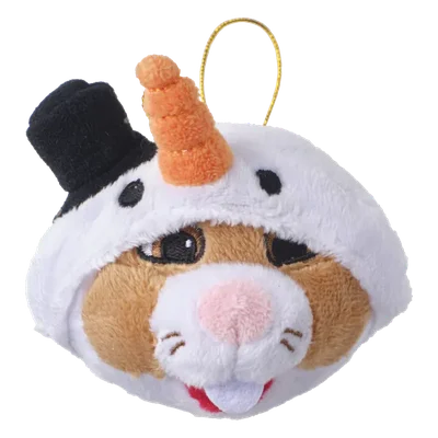 AH Pluche hanger hamster sneeuwpop