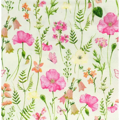 AH Servet veldbloemen 33x33cm