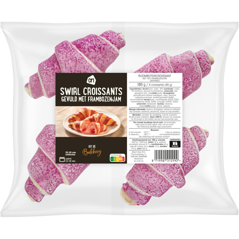 AH Swirl croissant frambozenjam
