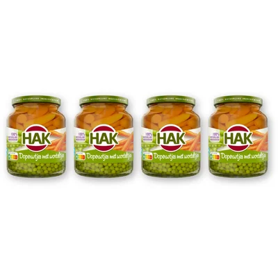 Hak Doperwtjes met worteltjes 4-pack