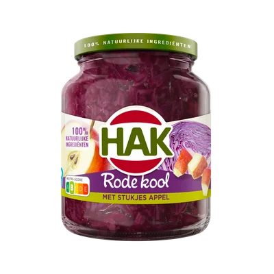 Hak Rode kool met stukjes appel