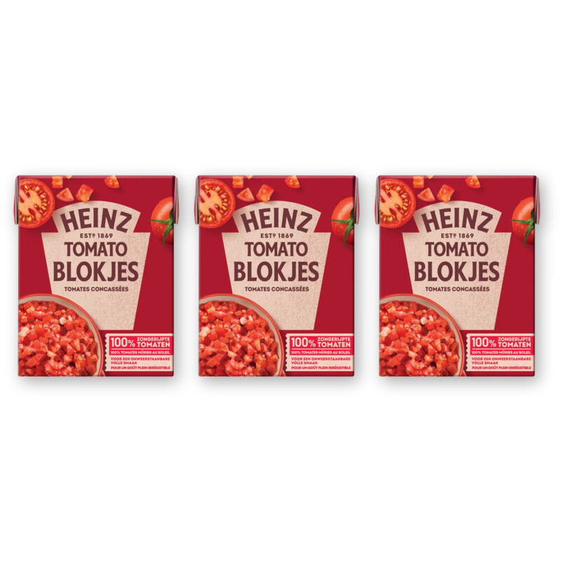 Heinz Tomaten blokjes naturel 3-pack