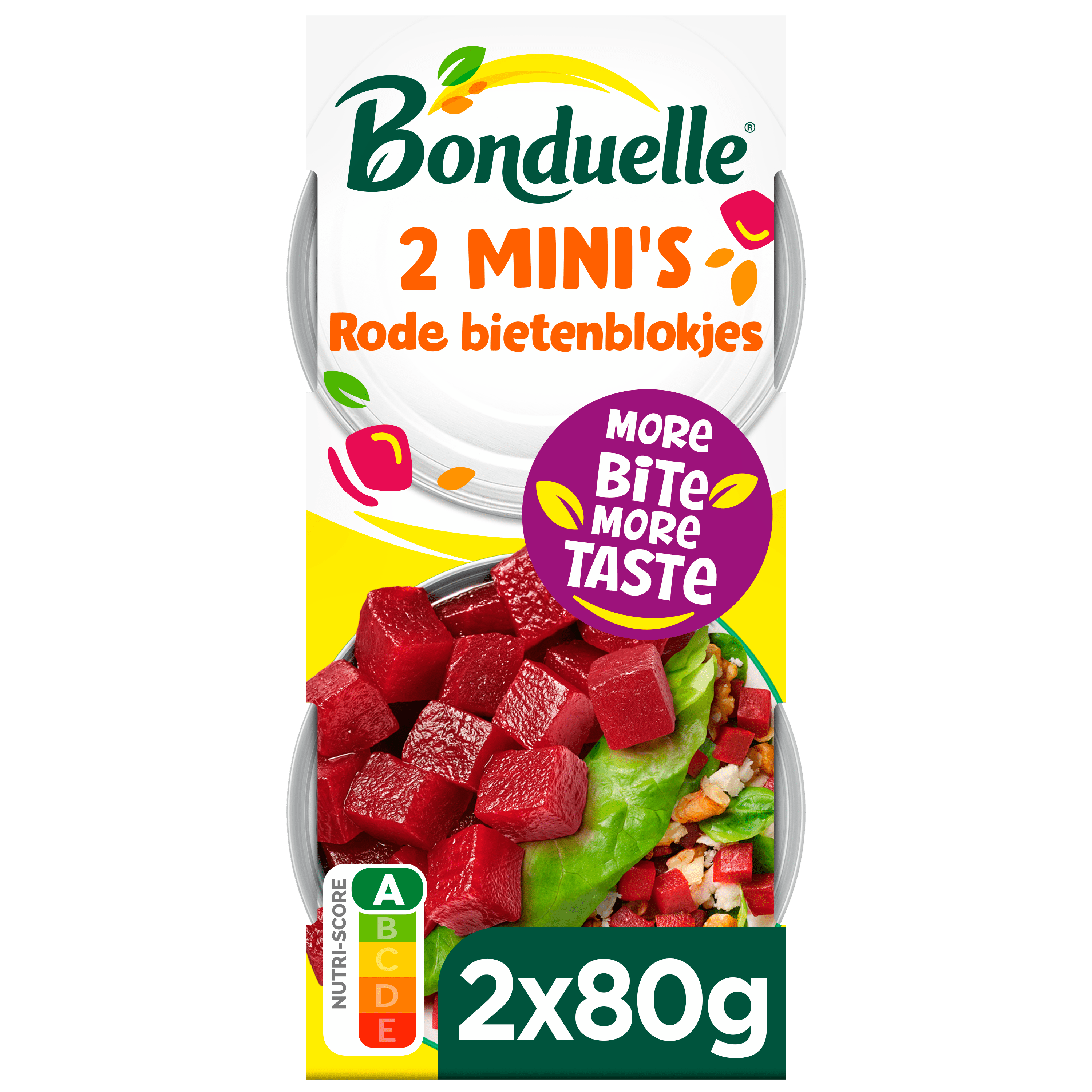 Bonduelle Rode bietenblokjes 2 mini's