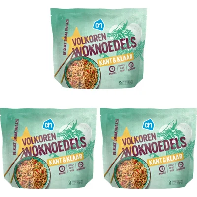 AH Woknoedels volkoren kant & klaar 3-pack