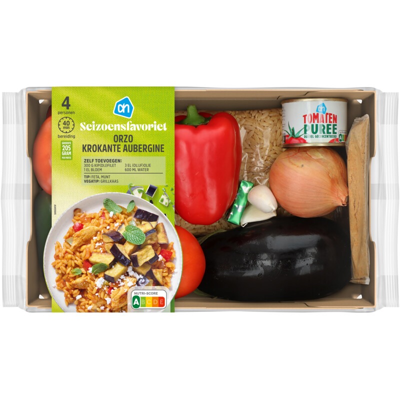 AH Orzo met krokante aubergine verspakket