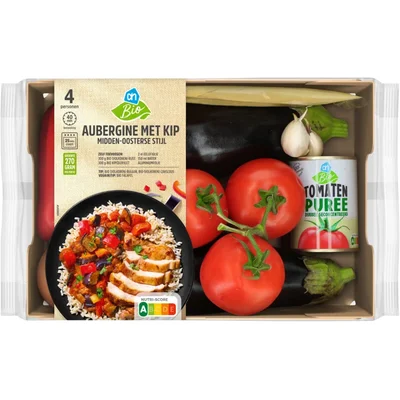 AH Biologisch Aubergine kip Midden-Oosterse verspakket