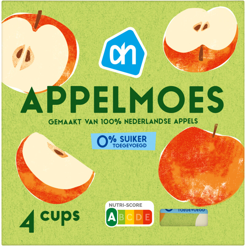 AH Appelmoes 0% suiker toegevoegd 4-pack