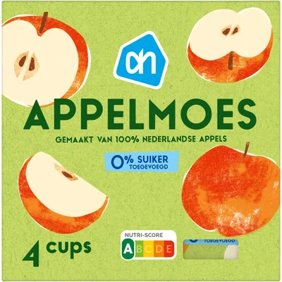 AH Appelmoes 0% suiker toegevoegd 4-pack