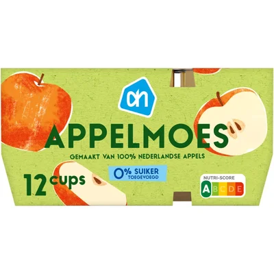AH Appelmoes 0% suiker toegevoegd 12-pack