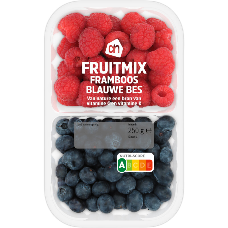 AH Fruitmix framboos blauwe bes