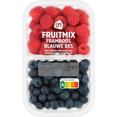 AH Fruitmix framboos blauwe bes