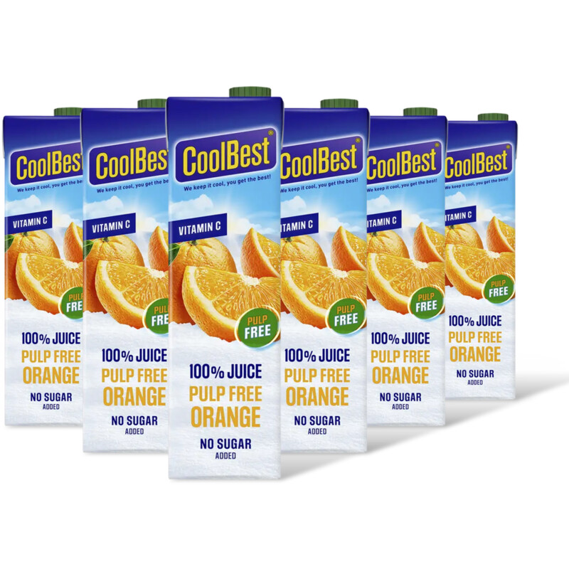 CoolBest Premium orange zonder vruchtvlees 6-pack