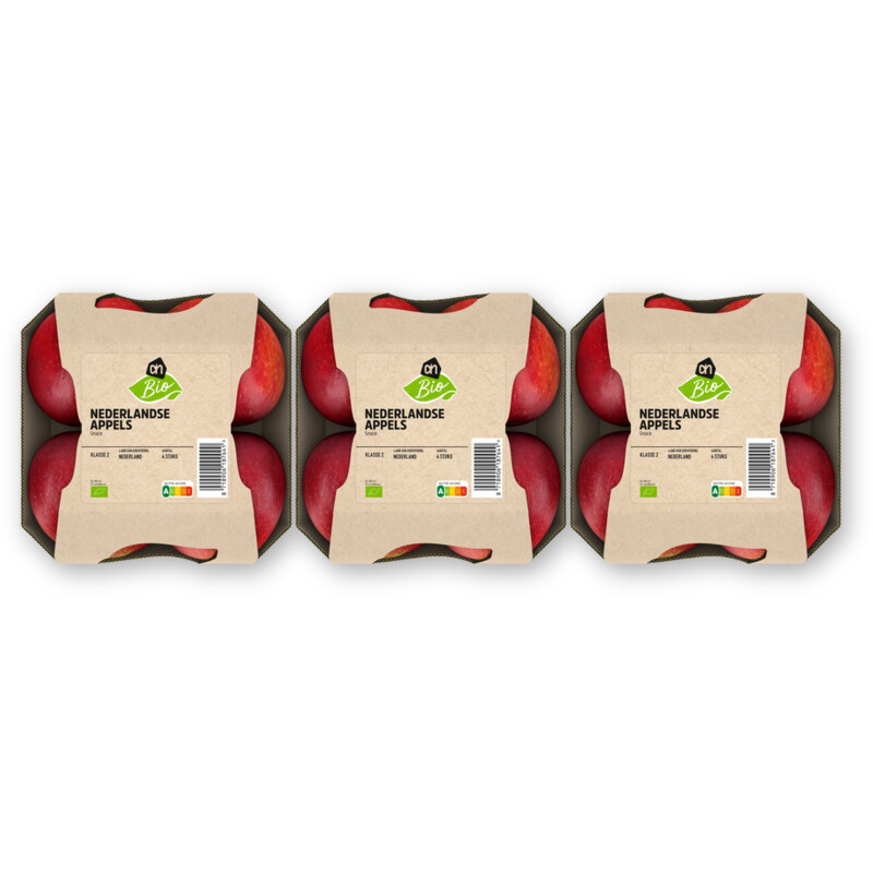 AH Biologisch Nederlandse appels schaal 3-pack