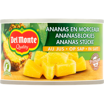 Del Monte Ananasblokjes op sap