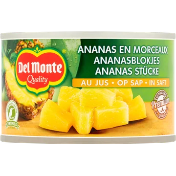 Del Monte Ananasblokjes op sap